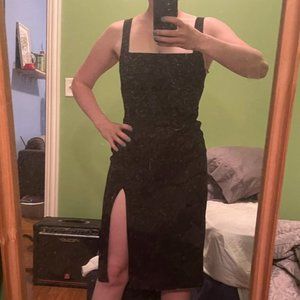 Black Babaton/Aritzia dress 90s slit